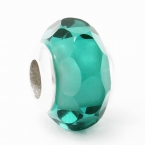 Aqua marine Faceted Glass Bead